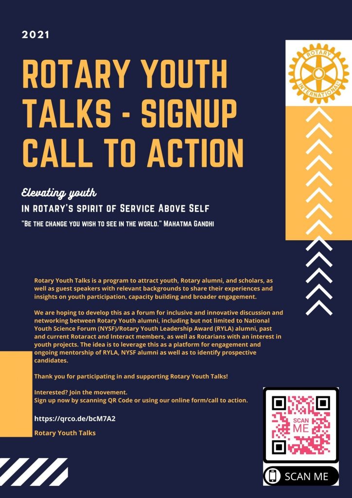 Rotary Youth Talks Call to Action
